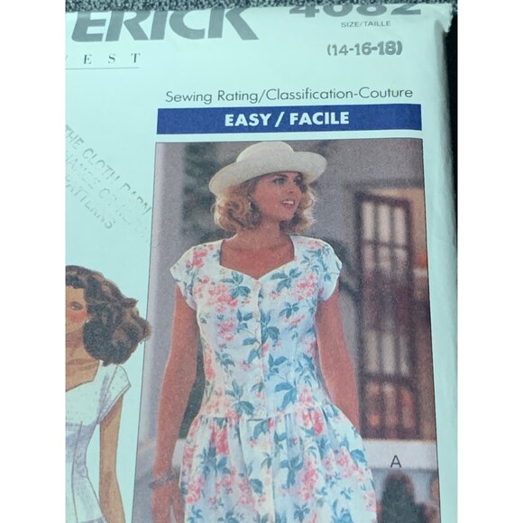 Butterick Misses Dress Sewing Pattern sz 14-18 4082 - uncut - Picture 2 of 4